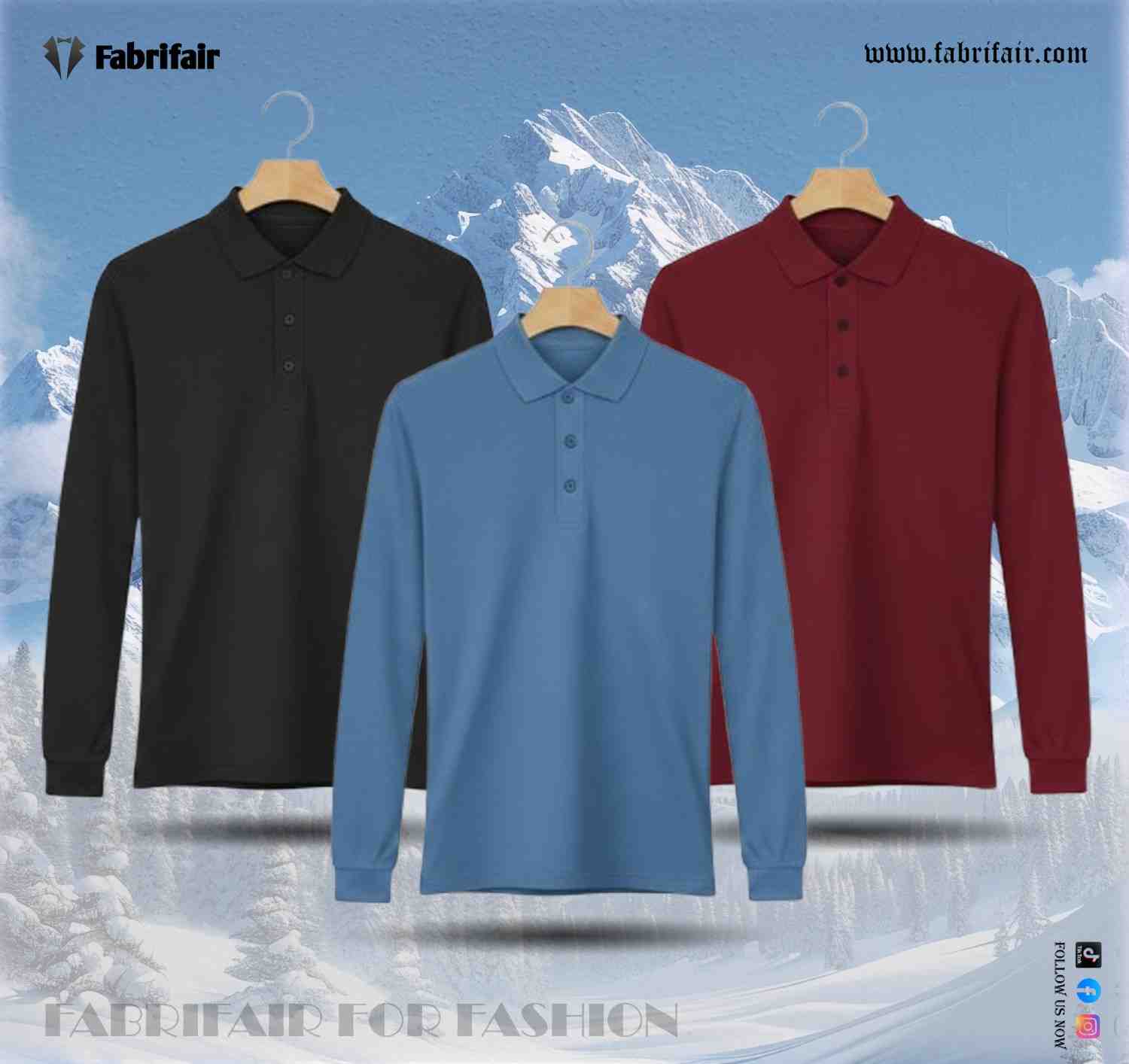 Mens 3pis Combo Stylish Full Sleeve PK Kulti Polo T-shirt