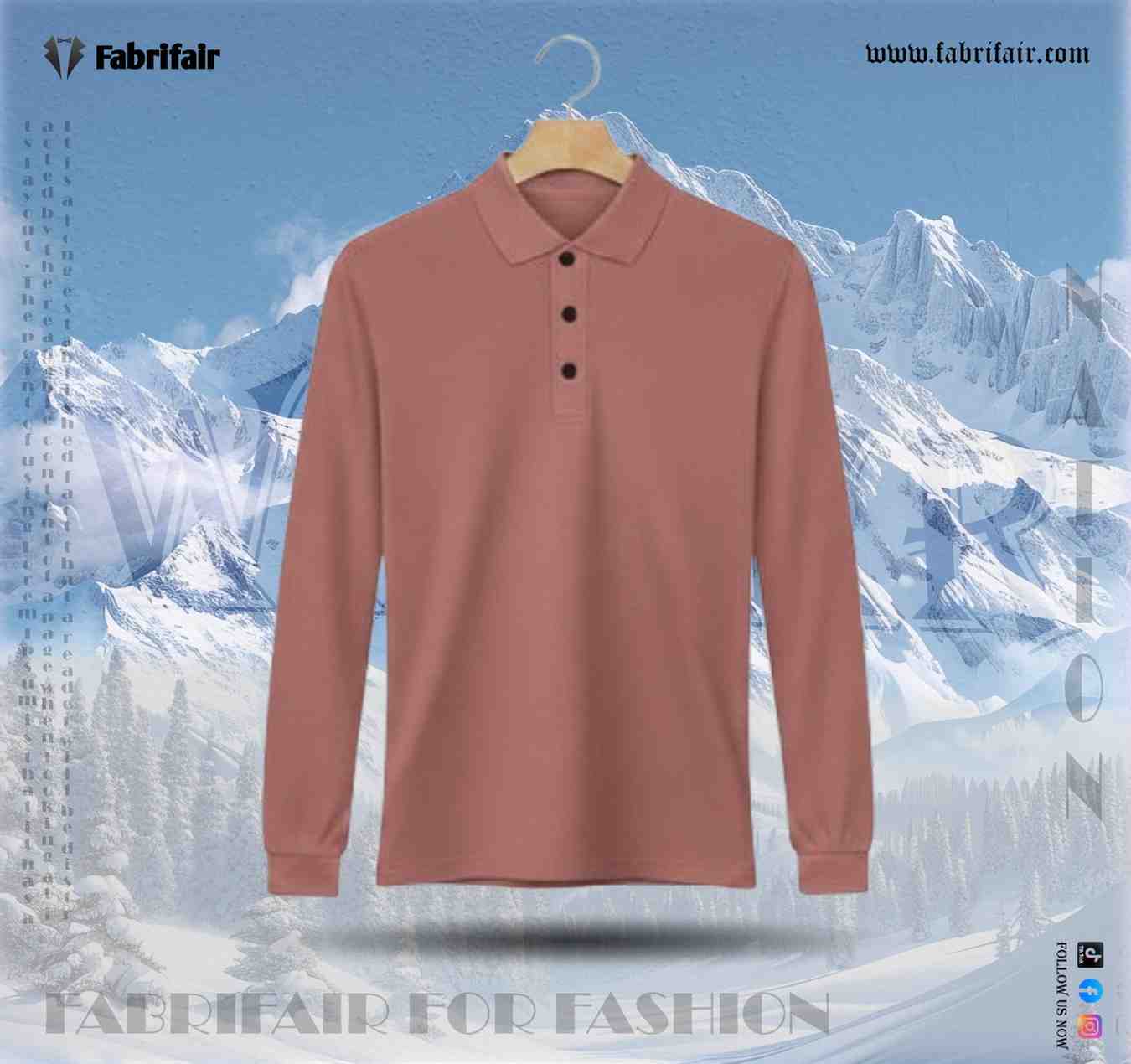 Mens Premium Full Sleeve PK Kulti Polo - Dusty Rose
